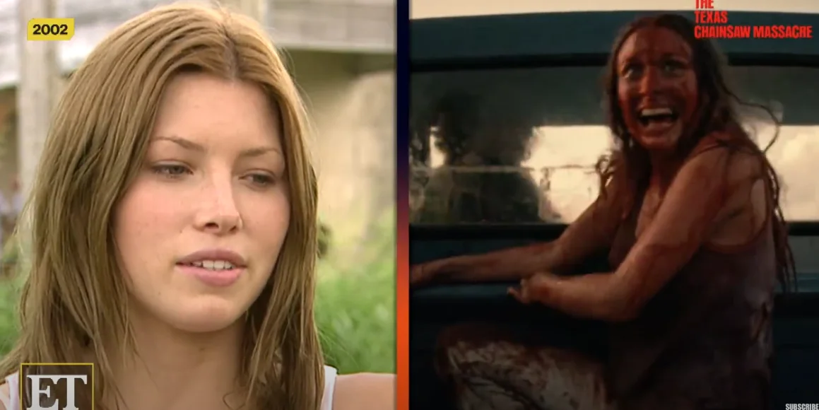 Jessica Biel in the Texas Chainsaw Massacre